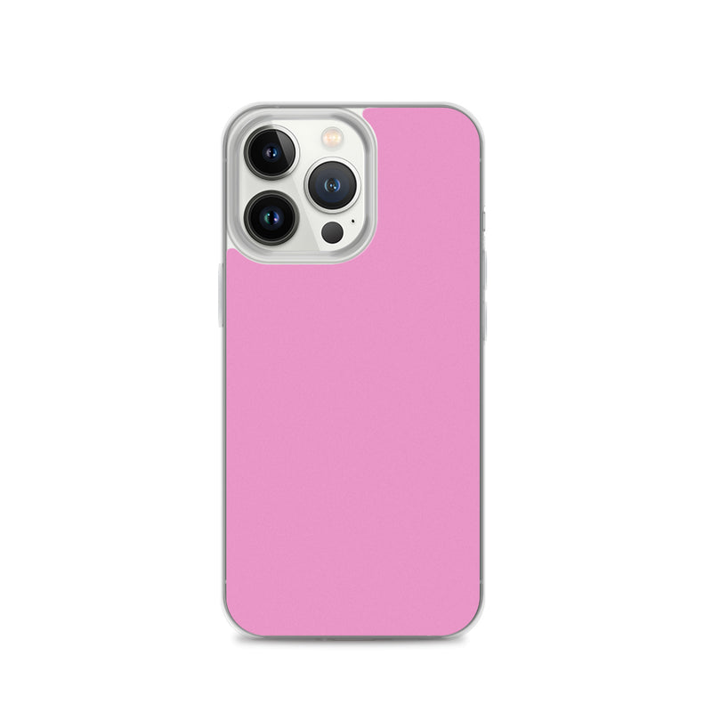 Load image into Gallery viewer, Lavender Rose Pink iPhone Clear Thin Case Plain Color CREATIVETECH