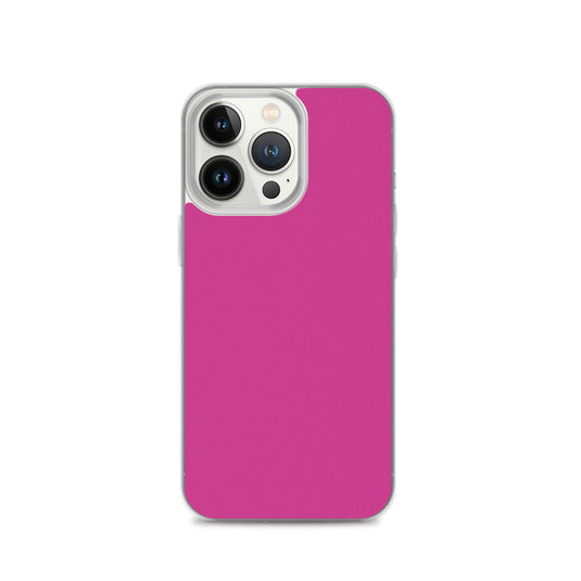 Deep Cerise Pink iPhone Clear Thin Case Plain Color CREATIVETECH
