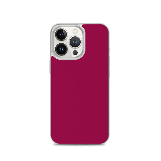 Light Burgundy Red iPhone Clear Thin Case Plain Color CREATIVETECH