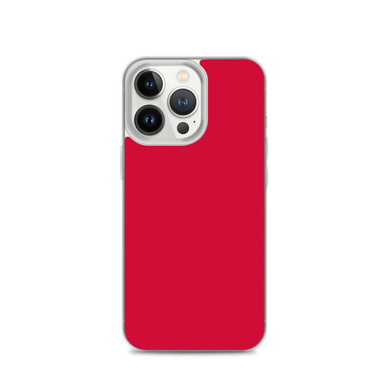 Load image into Gallery viewer, Crimson Red Red iPhone Clear Thin Case Plain Color CREATIVETECH