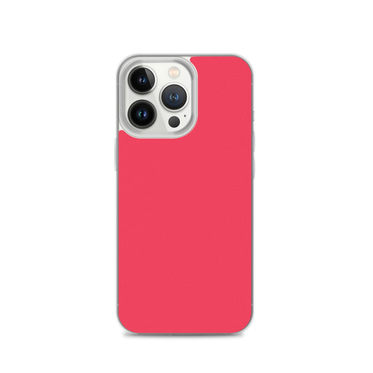 Radical Red iPhone Clear Thin Case Plain Color CREATIVETECH