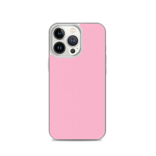 Cotton Candy Pink iPhone Clear Thin Case Plain Color CREATIVETECH