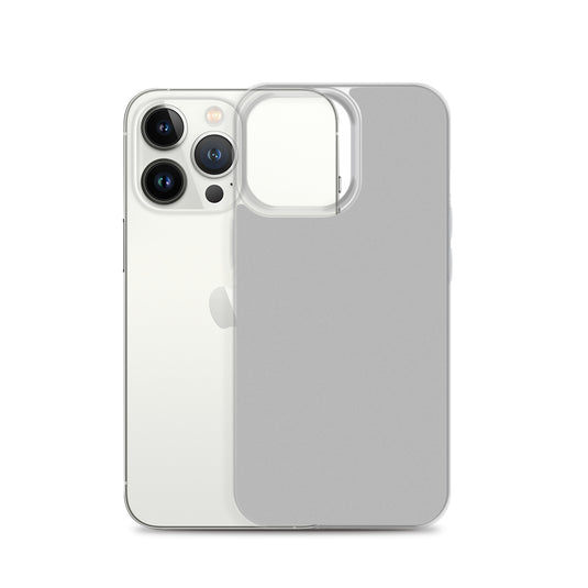 Plain Color Silver Grey iPhone Case Clear Bump Resistant Flexible CREATIVETECH