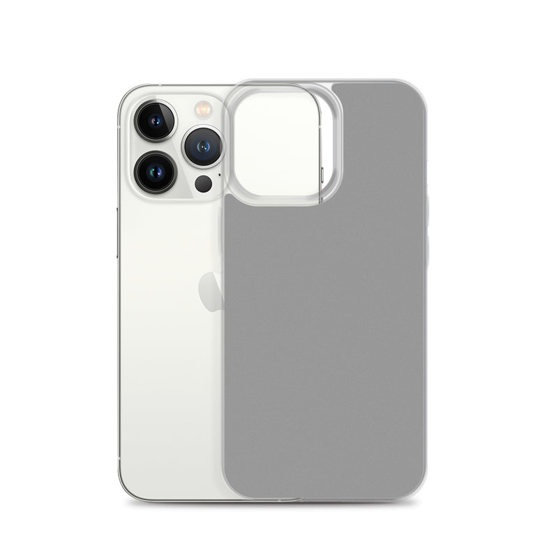 Load image into Gallery viewer, Plain Color Nobel Grey iPhone Case Clear Bump Resistant Flexible CREATIVETECH
