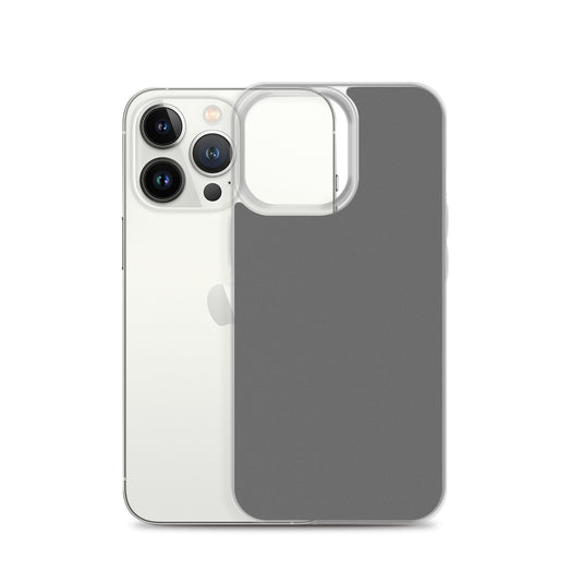 Plain Color Grey iPhone Case Clear Bump Resistant Flexible CREATIVETECH