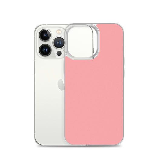 Plain Color Wewak Pink iPhone Case Clear Bump Resistant Flexible CREATIVETECH