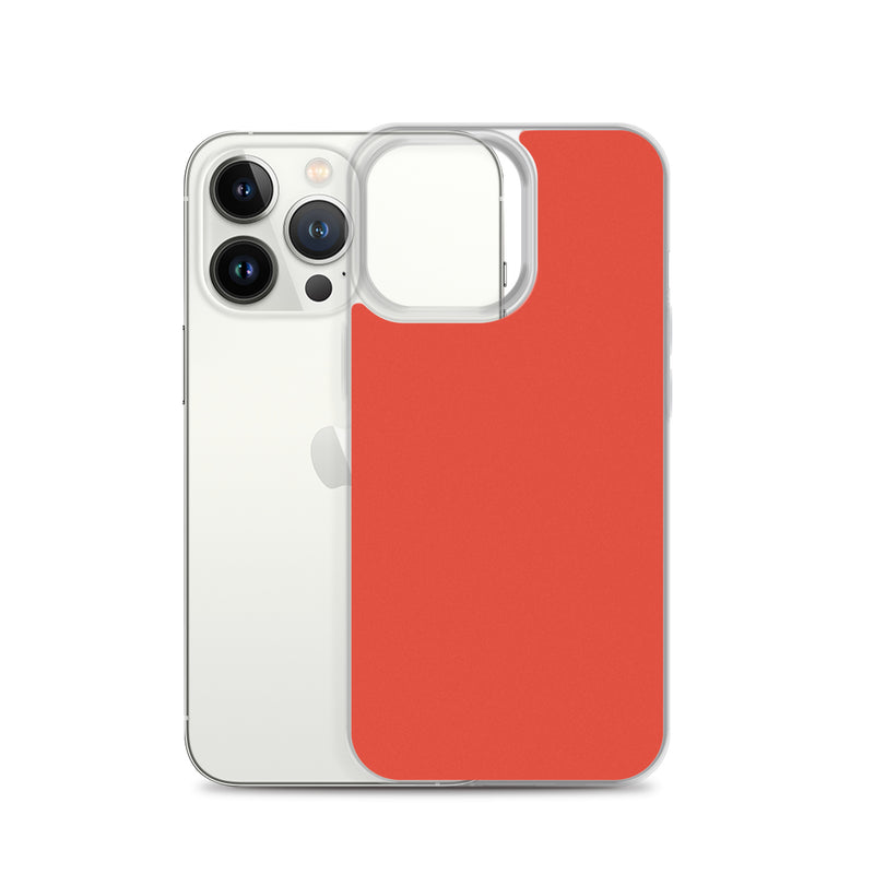 Load image into Gallery viewer, Plain Color Orange Red iPhone Case Clear Bump Resistant Flexible CREATIVETECH