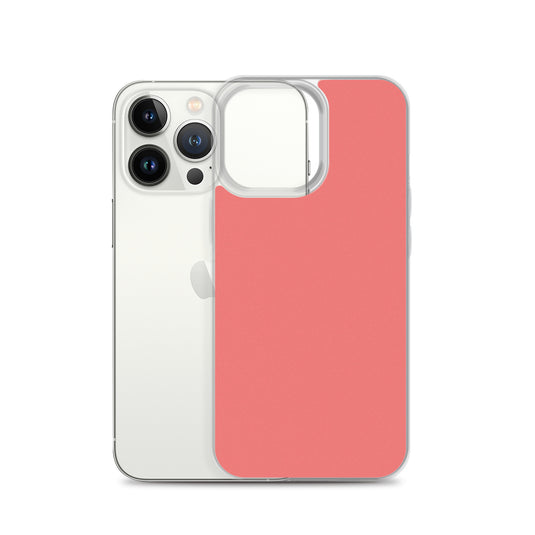 Plain Color Salmon Pink iPhone Case Clear Bump Resistant Flexible CREATIVETECH