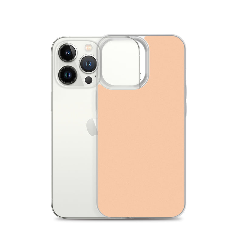 Load image into Gallery viewer, Plain Color Peach Orange iPhone Case Clear Bump Resistant Flexible CREATIVETECH