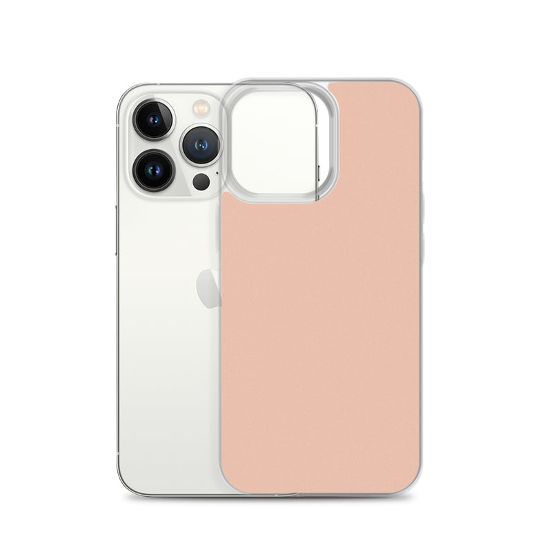 Load image into Gallery viewer, Plain Color Zinnwaldite Pink iPhone Case Clear Bump Resistant Flexible CREATIVETECH