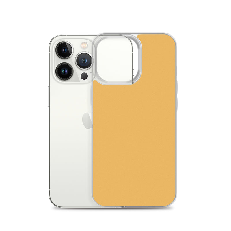 Load image into Gallery viewer, Plain Color Harvest Gold Yellow iPhone Case Clear Bump Resistant Flexible CREATIVETECH