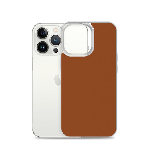 Plain Color Saddle Brown iPhone Case Clear Bump Resistant Flexible CREATIVETECH