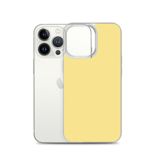 Plain Color Vis Vis Yellow iPhone Case Clear Bump Resistant CREATIVETECH