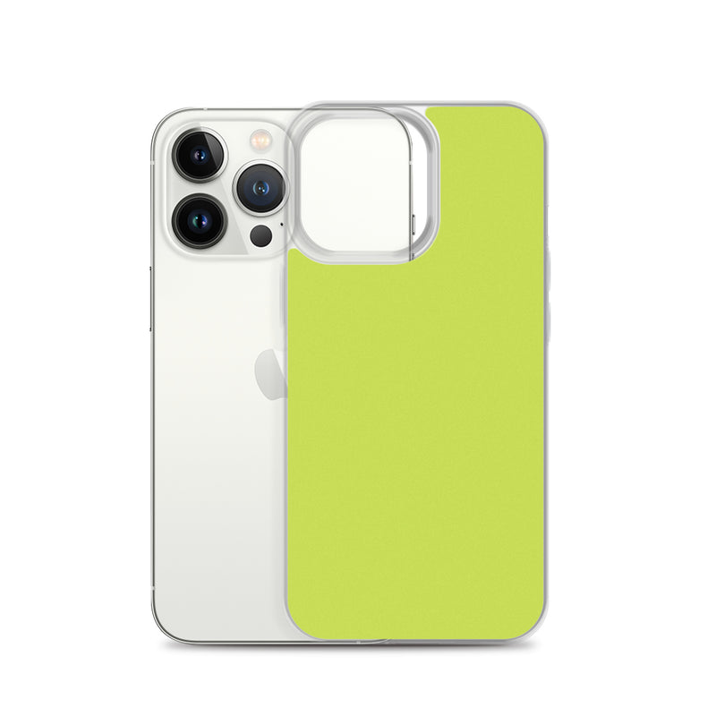 Load image into Gallery viewer, Plain Color Mindaro Green iPhone Case Clear Bump Resistant CREATIVETECH