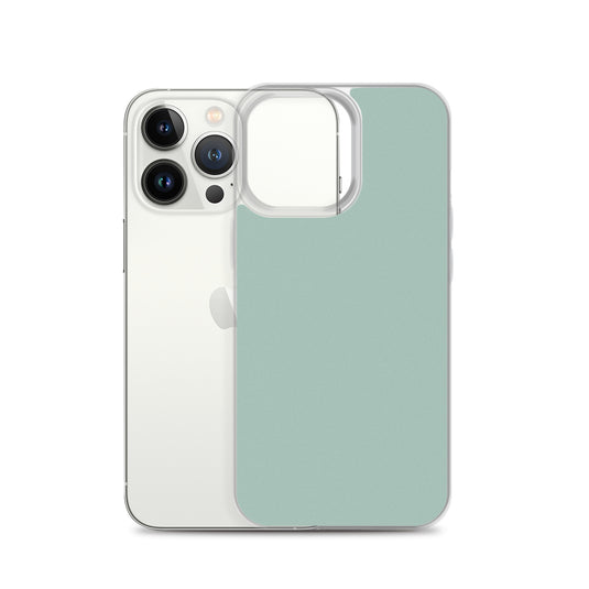 Plain Color Opal Green Blue iPhone Case Clear Bump Resistant CREATIVETECH