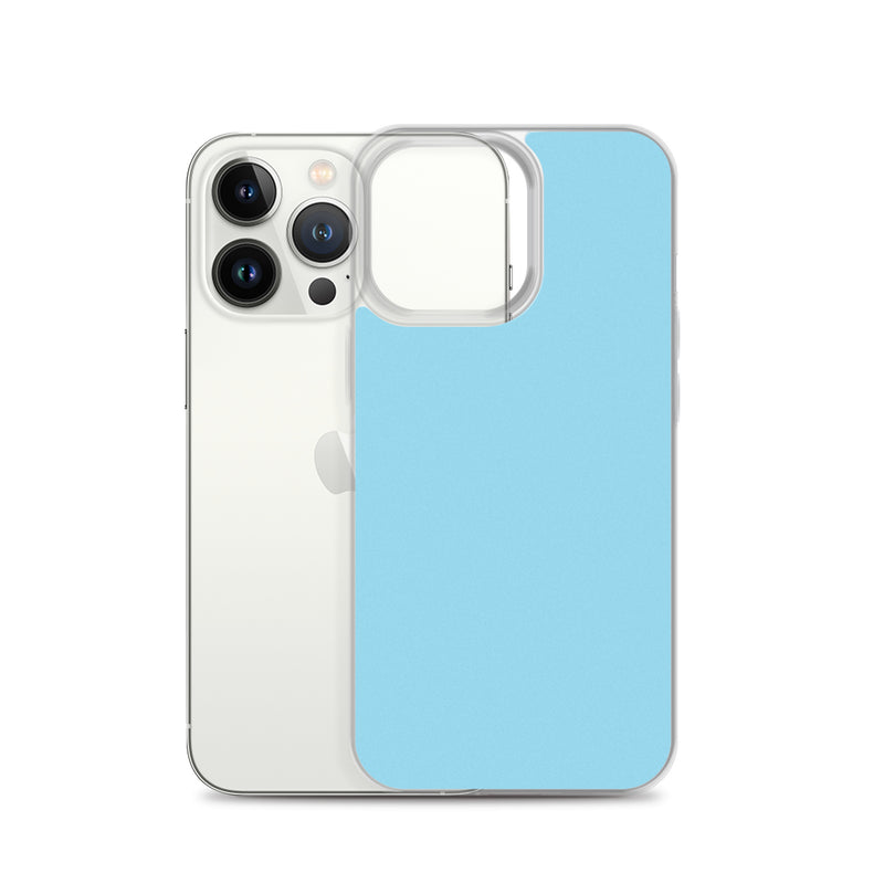 Load image into Gallery viewer, Plain Color Columbia Blue iPhone Case Clear Bump Resistant CREATIVETECH