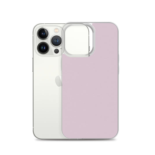 Pale Twilight Pink iPhone Clear Thin Case Plain Color CREATIVETECH