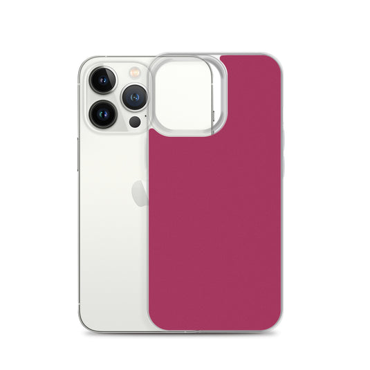 Lipstick Pink Red iPhone Clear Thin Case Plain Color CREATIVETECH