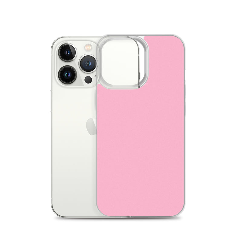 Load image into Gallery viewer, Cotton Candy Pink iPhone Clear Thin Case Plain Color CREATIVETECH