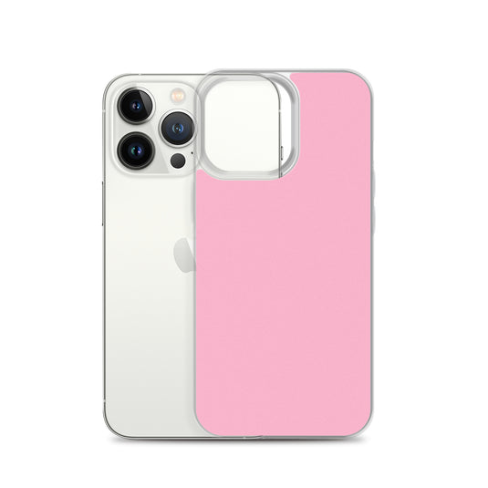 Cotton Candy Pink iPhone Clear Thin Case Plain Color CREATIVETECH