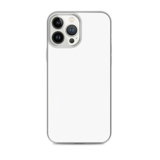 Plain Color White iPhone Case Clear Bump Resistant Flexible CREATIVETECH