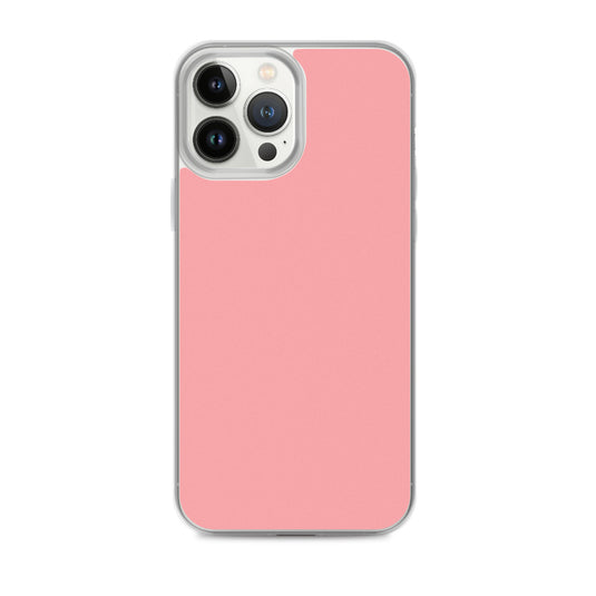 Plain Color Wewak Pink iPhone Case Clear Bump Resistant Flexible CREATIVETECH