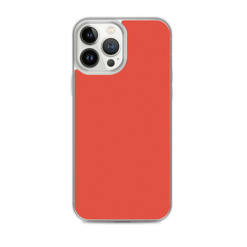 Load image into Gallery viewer, Plain Color Orange Red iPhone Case Clear Bump Resistant Flexible CREATIVETECH
