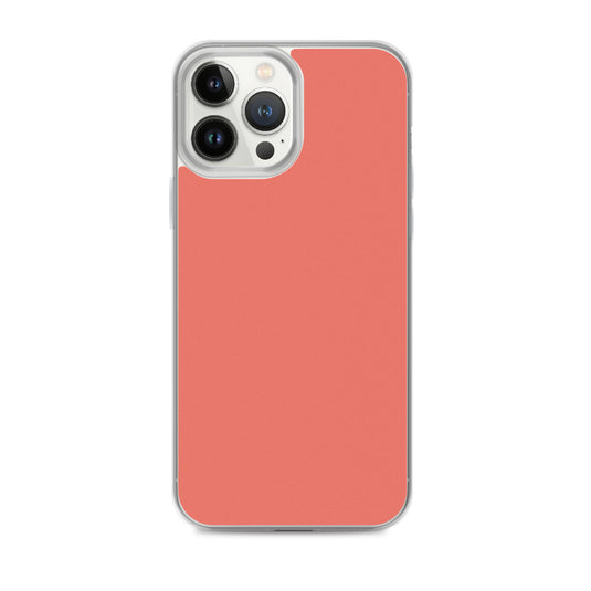 Plain Color Geraldine Orange Red Pink iPhone Case Clear Bump Resistant Flexible CREATIVETECH