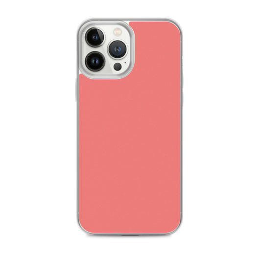 Plain Color Salmon Pink iPhone Case Clear Bump Resistant Flexible CREATIVETECH