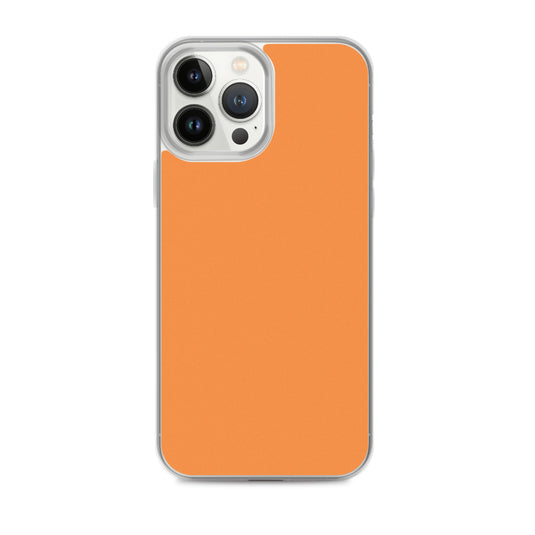 Plain Color Sea Buckthorn Orange iPhone Case Clear Bump Resistant Flexible CREATIVETECH