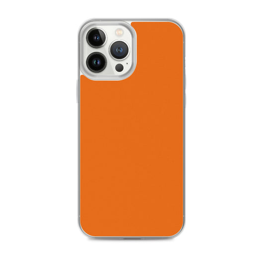 Plain Color Mango Orange iPhone Case Clear Bump Resistant Flexible CREATIVETECH