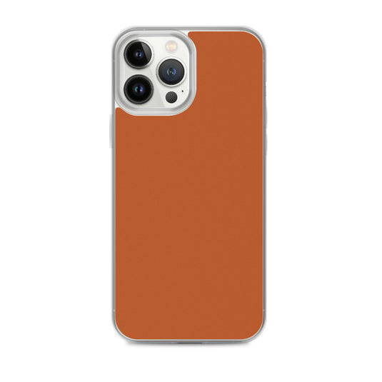 Plain Color Tenne Brown iPhone Case Clear Bump Resistant Flexible CREATIVETECH