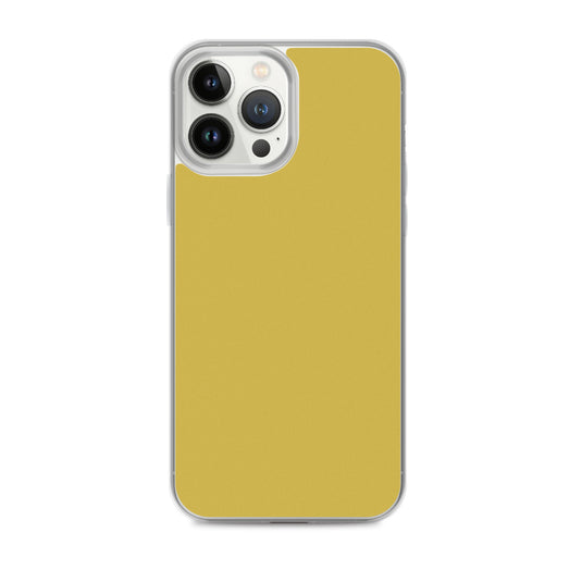 Plain Color Old Gold Yellow iPhone Case Clear Bump Resistant CREATIVETECH