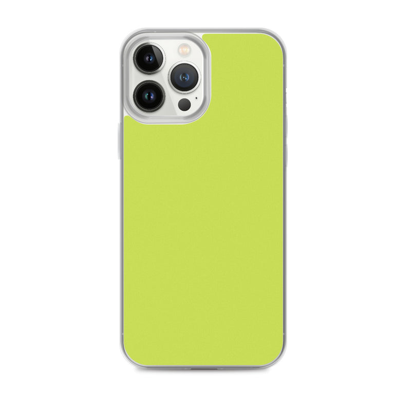 Load image into Gallery viewer, Plain Color Mindaro Green iPhone Case Clear Bump Resistant CREATIVETECH