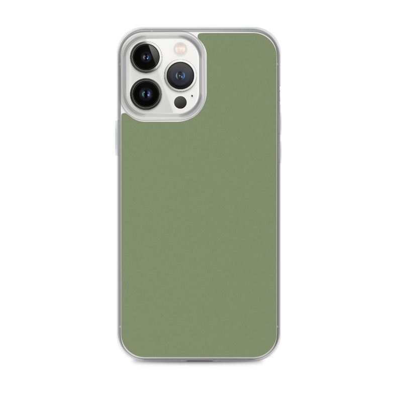 Load image into Gallery viewer, Plain Color Camouflage Green iPhone Case Clear Bump Resistant CREATIVETECH