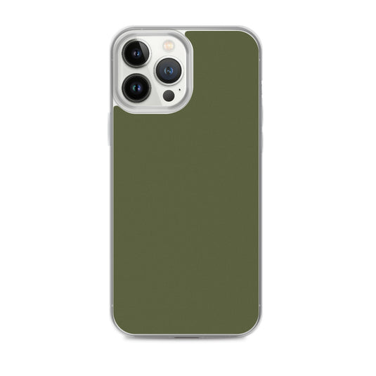 Plain Color Saratoga Green iPhone Case Clear Bump Resistant CREATIVETECH