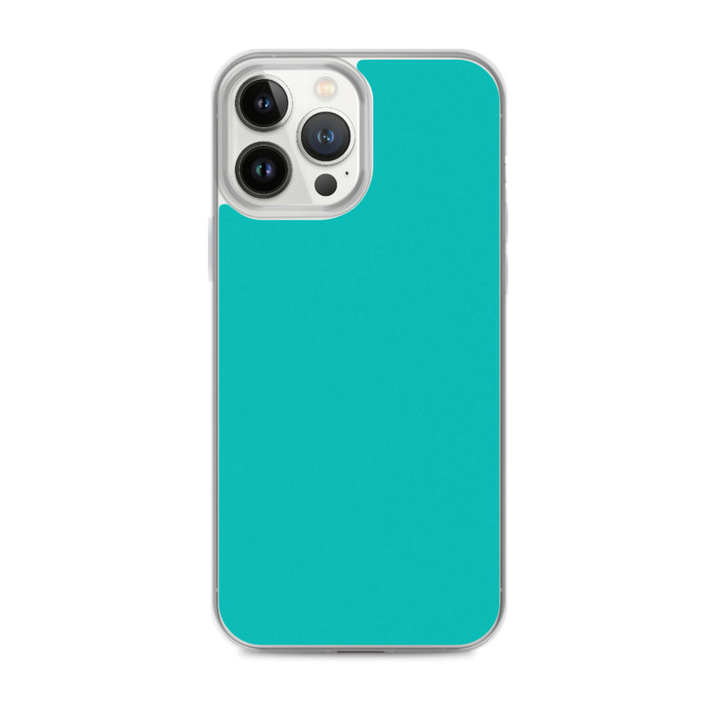Load image into Gallery viewer, Plain Color Iris Blue iPhone Case Clear Bump Resistant CREATIVETECH