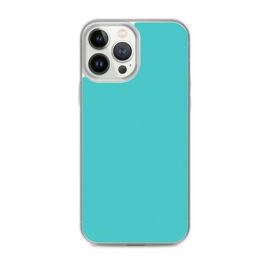 Plain Color Turquoise Blue iPhone Case Clear Bump Resistant CREATIVETECH
