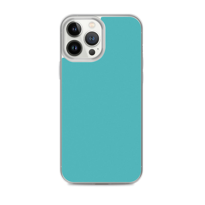 Load image into Gallery viewer, Plain Color Viking Blue iPhone Case Clear Bump Resistant CREATIVETECH