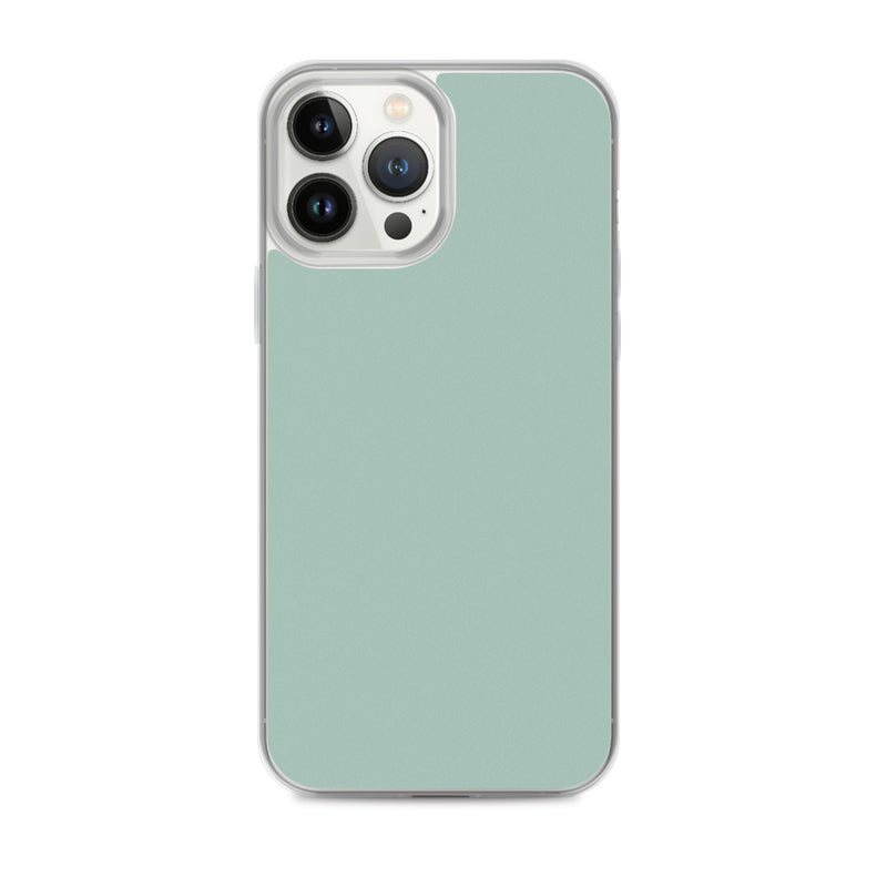 Load image into Gallery viewer, Plain Color Opal Green Blue iPhone Case Clear Bump Resistant CREATIVETECH