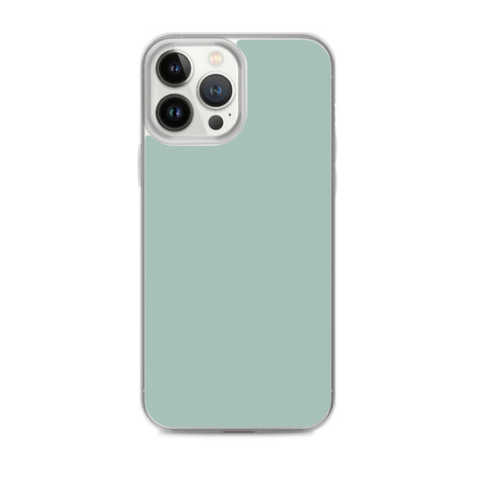 Plain Color Opal Green Blue iPhone Case Clear Bump Resistant CREATIVETECH