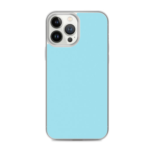 Plain Color Blizzard Blue iPhone Case Clear Bump Resistant CREATIVETECH