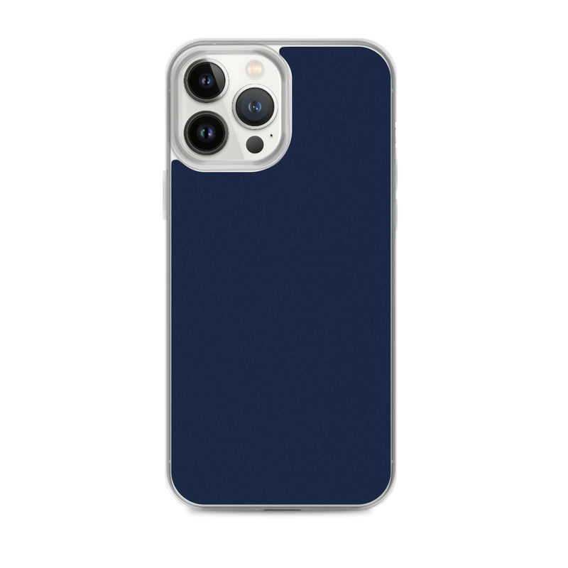 Load image into Gallery viewer, Navy Blue iPhone Clear Thin Case Plain Color CREATIVETECH
