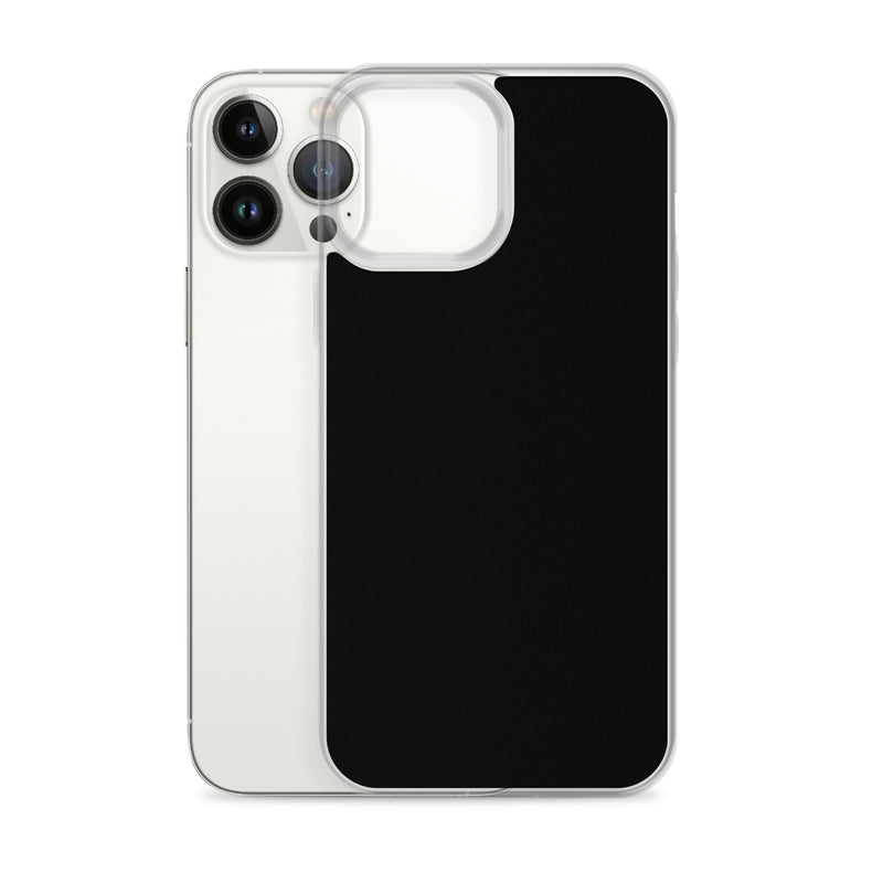 Load image into Gallery viewer, Plain Color Black iPhone Case Clear Bump Resistant Flexible CREATIVETECH