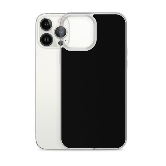 Plain Color Black iPhone Case Clear Bump Resistant Flexible CREATIVETECH