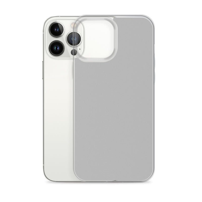 Load image into Gallery viewer, Plain Color Silver Grey iPhone Case Clear Bump Resistant Flexible CREATIVETECH