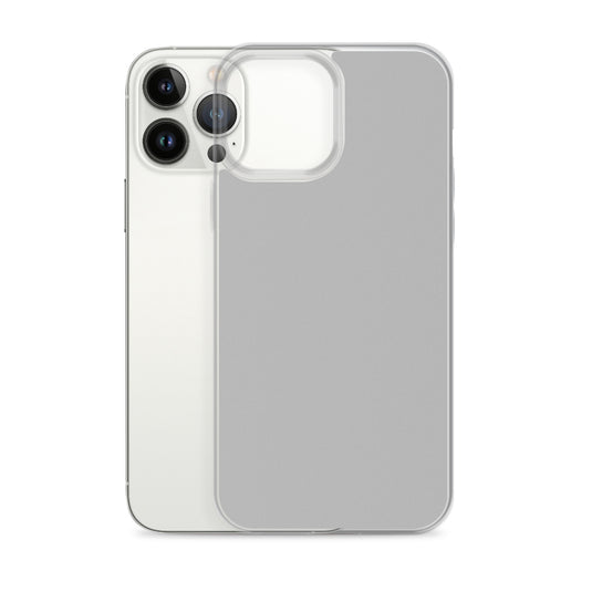 Plain Color Silver Grey iPhone Case Clear Bump Resistant Flexible CREATIVETECH