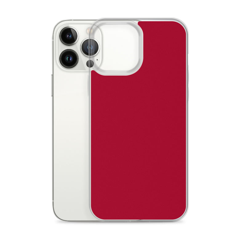 Load image into Gallery viewer, Plain Color Carmine Red iPhone Case Clear Bump Resistant Flexible CREATIVETECH