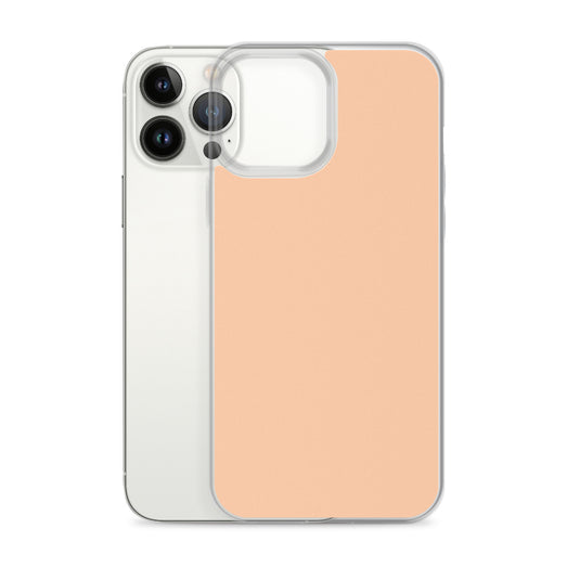 Plain Color Peach Orange iPhone Case Clear Bump Resistant Flexible CREATIVETECH