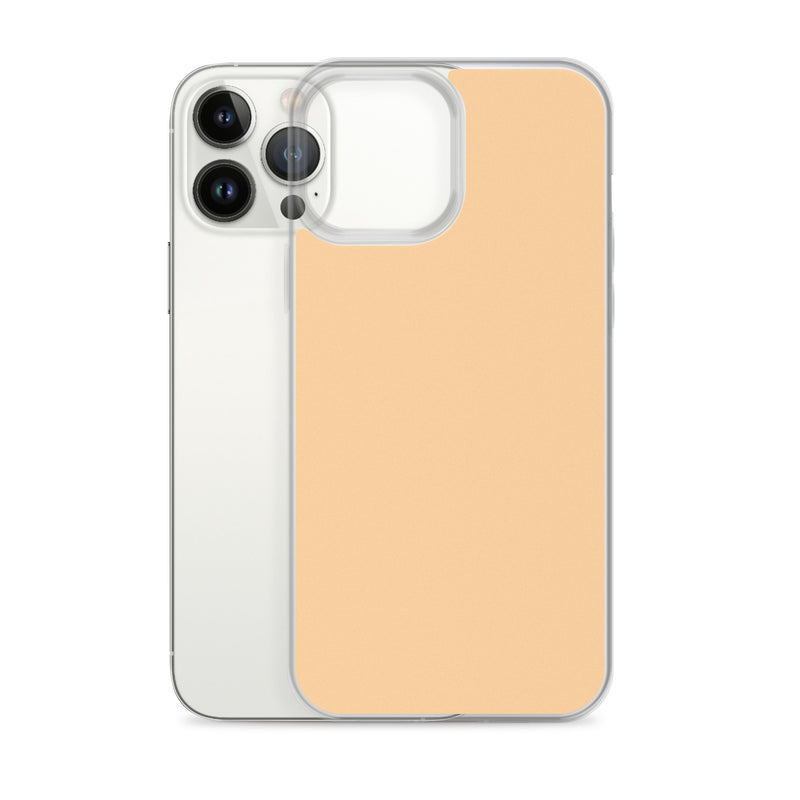 Load image into Gallery viewer, Plain Color Frangipani Orange iPhone Case Clear Bump Resistant Flexible CREATIVETECH
